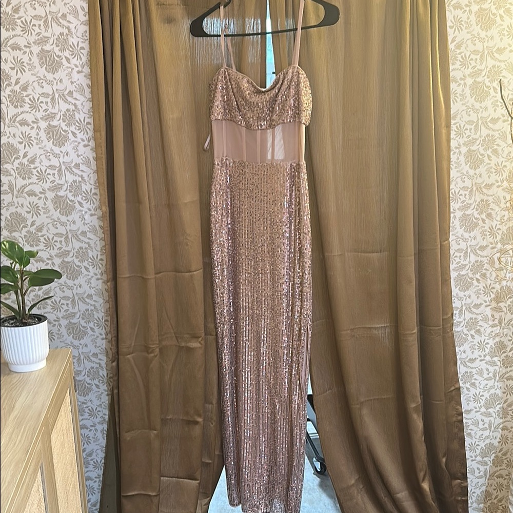 Elegant Sequin Evening Gown